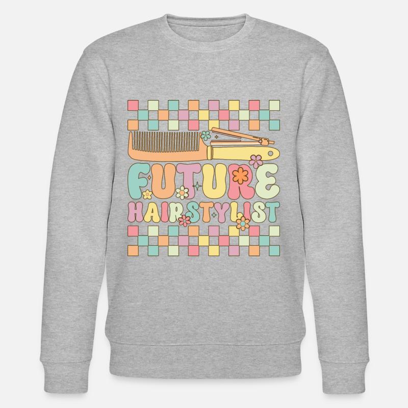 Groovy Friseur - Stanley/Stella Unisex Bio-Sweatshirt CHANGER  - Grau meliert