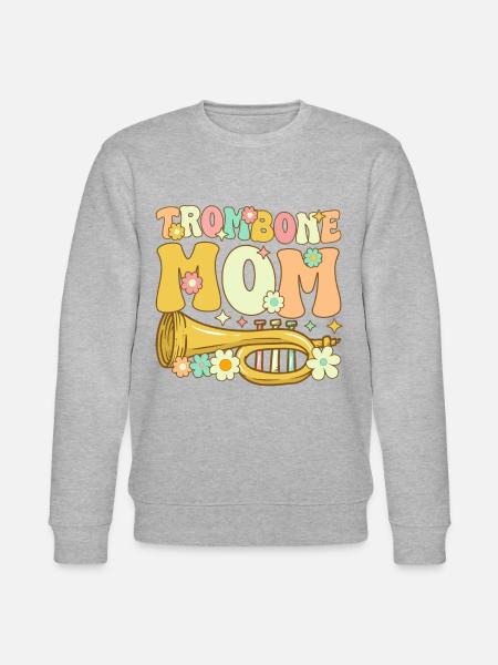 Groovy trombone player jazz music - Stanley/Stella CHANGER Unisex Organic Sweatshirt - heather grey