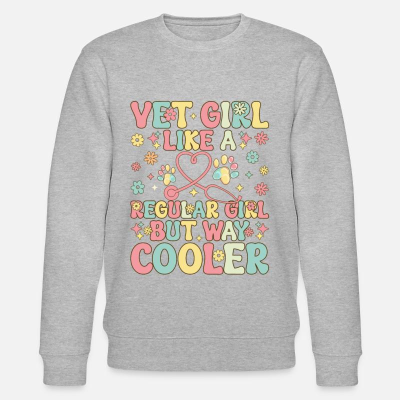 Vet Tech Tierärztin - Stanley/Stella Unisex Bio-Sweatshirt CHANGER - Grau meliert