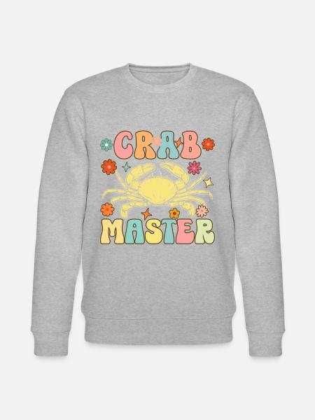 Groovy Crab Lovers Seafood Lovers - Stanley/Stella CHANGER Unisex Organic Sweatshirt - heather grey