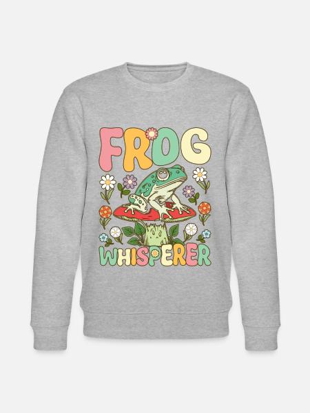 Groovy Frog Lovers - Stanley/Stella CHANGER Unisex Organic Sweatshirt - heather grey