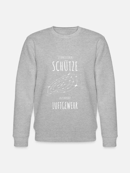 Sternzeichen Schütze Aszendent Luftgewehr - Stanley/Stella Unisex Bio-Sweatshirt CHANGER  - Grau meliert