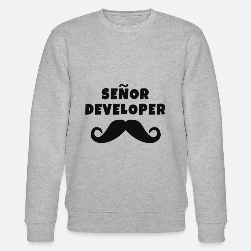Senor Developer Coder T-Shirt - Stanley/Stella Unisex Bio-Sweatshirt CHANGER  - Grau meliert