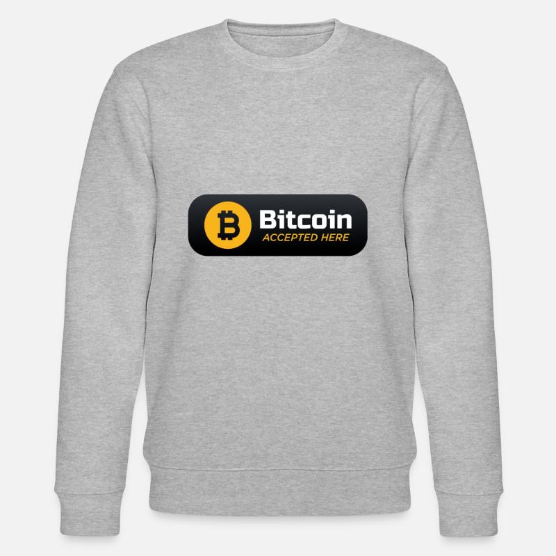 bitcoin accepted here - Stanley/Stella Unisex Bio-Sweatshirt CHANGER  - Grau meliert