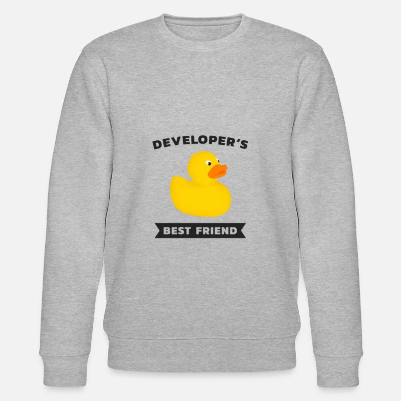 Programmierer Bester Gummiente Duck - Stanley/Stella Unisex Bio-Sweatshirt CHANGER  - Grau meliert