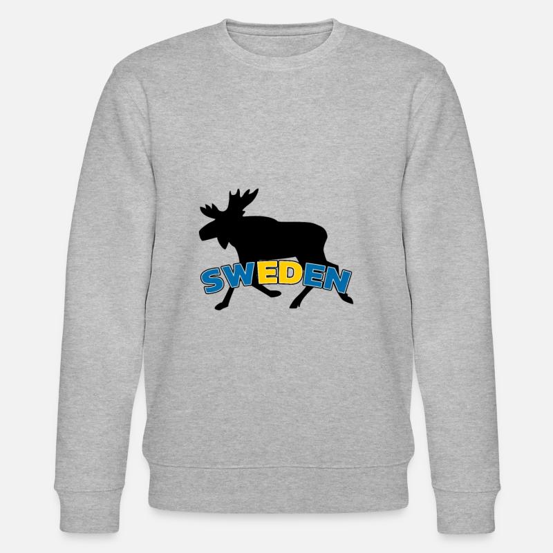 Schweden Elch - Stanley/Stella Unisex Bio-Sweatshirt CHANGER  - Grau meliert