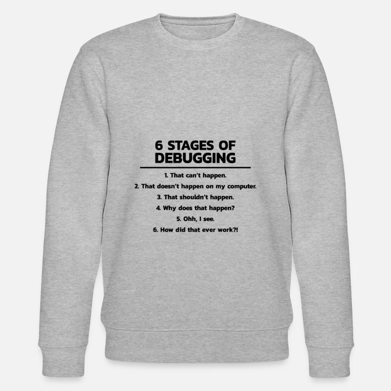 Programmierer Debugging Debug - Stanley/Stella Unisex Bio-Sweatshirt CHANGER  - Grau meliert