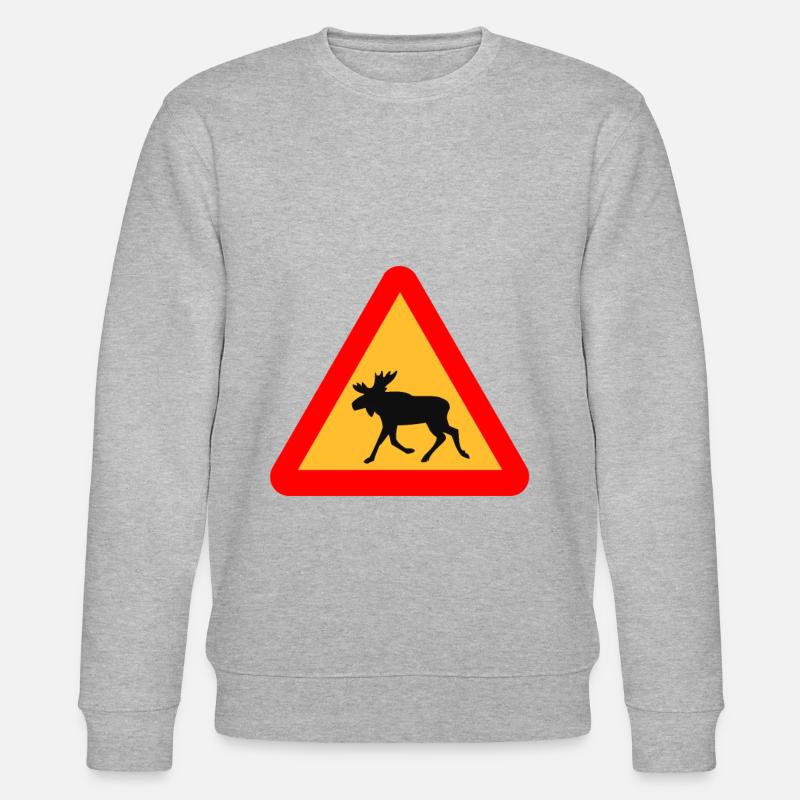Elch Schild - Skandinavien - Stanley/Stella Unisex Bio-Sweatshirt CHANGER  - Grau meliert