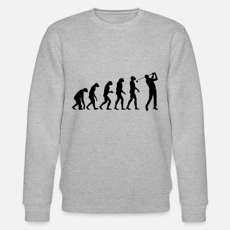 CROSSGOLF EVOLUTION Golfer Geschenk Golfspieler - Stanley/Stella Unisex Bio-Sweatshirt CHANGER  - Grau meliert