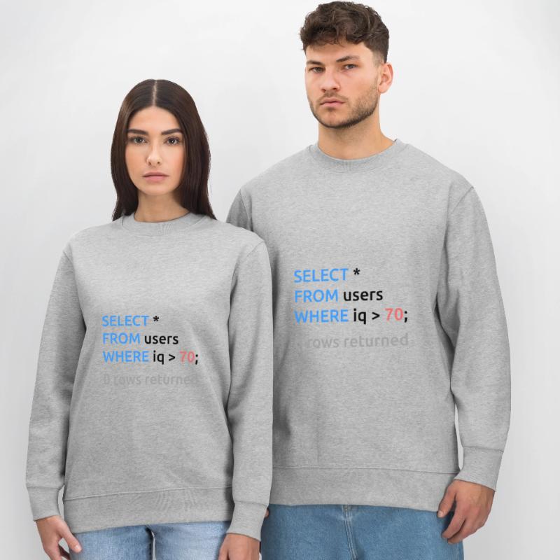 Programmer Admin Funny SQL Code Stanley/Stella CHANGER Unisex Organic Sweatshirt
