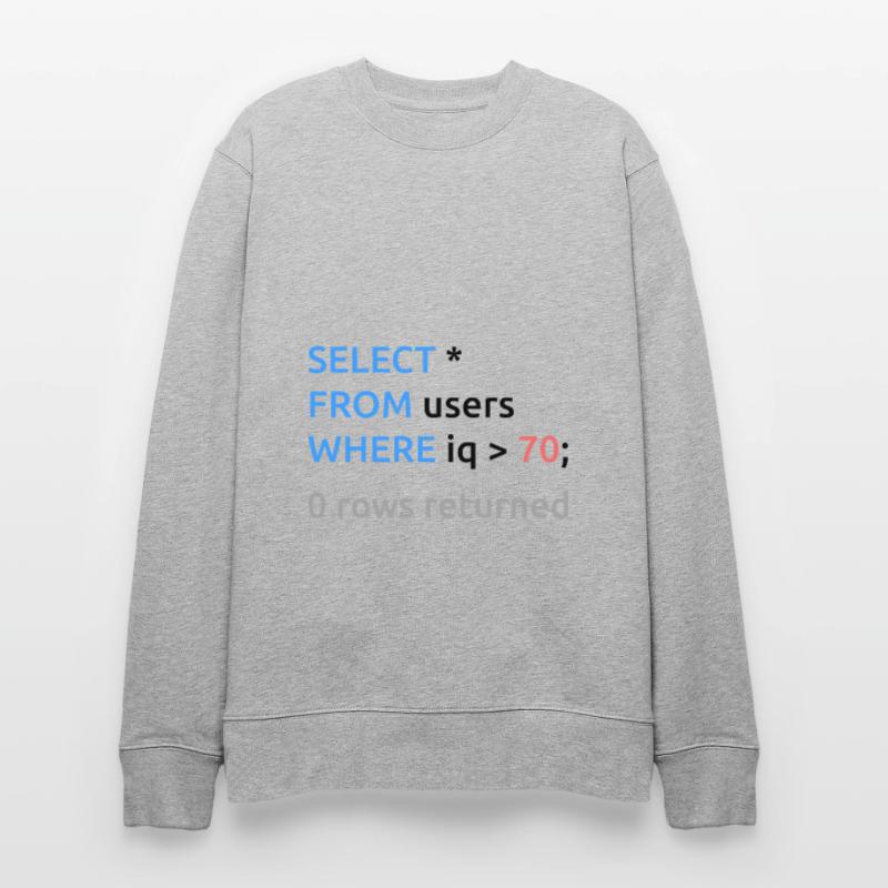 Programmer Admin Funny SQL Code Stanley/Stella CHANGER Unisex Organic Sweatshirt