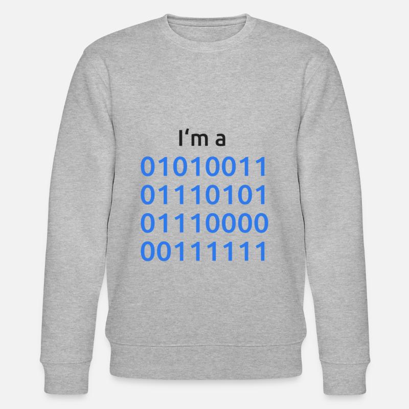 Programmer Binary - I'm a nerd - Stanley/Stella CHANGER Unisex Organic Sweatshirt - heather grey