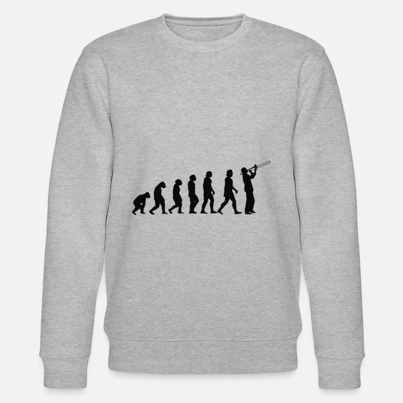 Trombone player Evolution Trombone - Stanley/Stella CHANGER Unisex Organic Sweatshirt - heather grey