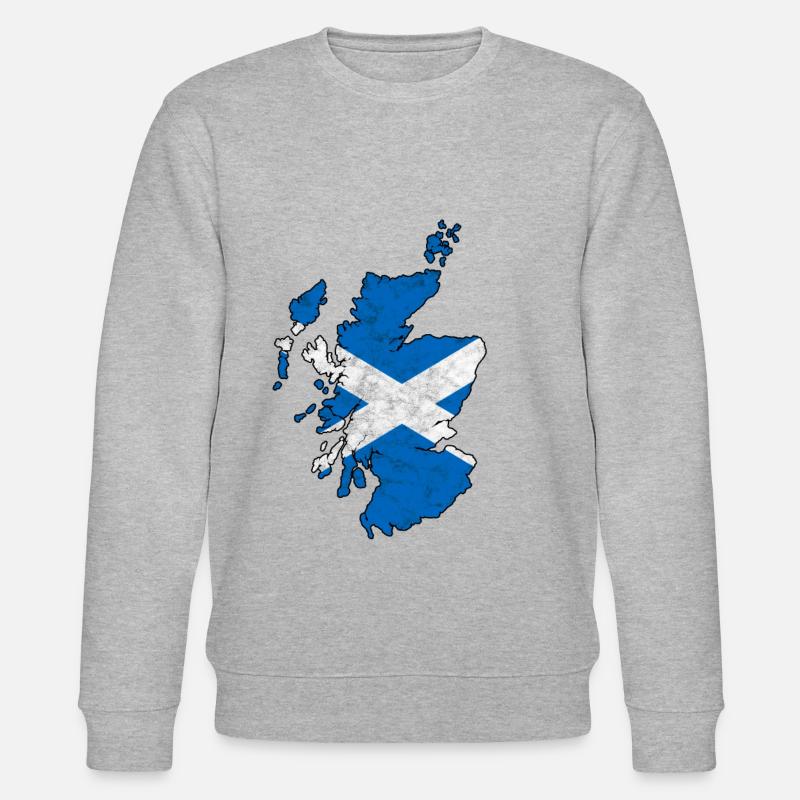 Scotland Map Scottish Flag Scots - Stanley/Stella CHANGER Unisex Organic Sweatshirt - heather grey