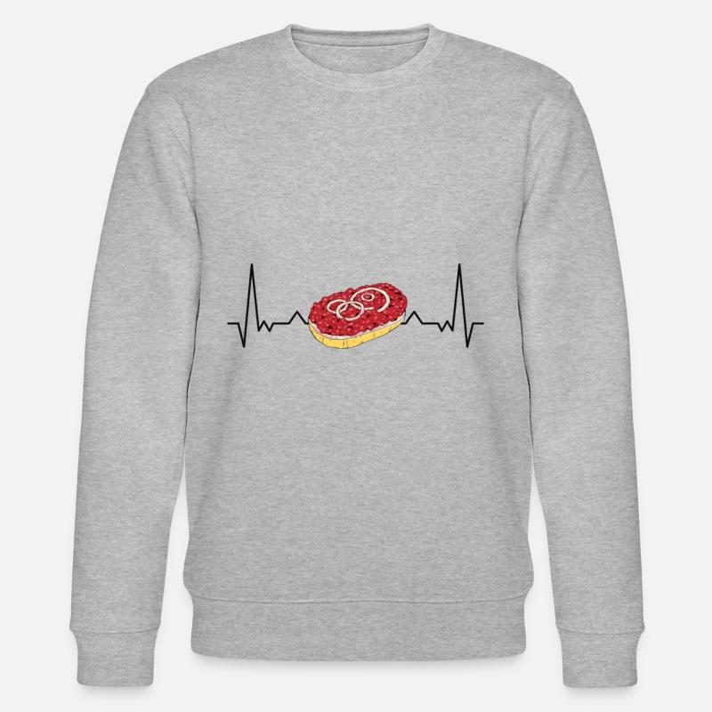 Mett Mettbrötchen Hackfleisch Hackepeter Brötchen - Stanley/Stella Unisex Bio-Sweatshirt CHANGER  - Grau meliert