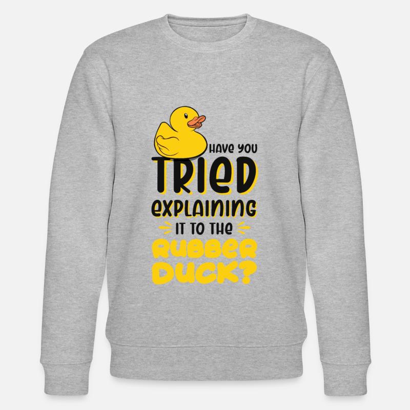 Programmierer Programming Duck Gummiente - Stanley/Stella Unisex Bio-Sweatshirt CHANGER  - Grau meliert