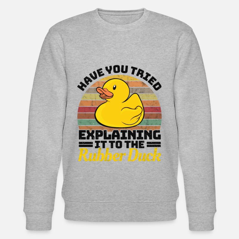 Programmierer Programming Duck Gummiente - Stanley/Stella Unisex Bio-Sweatshirt CHANGER  - Grau meliert