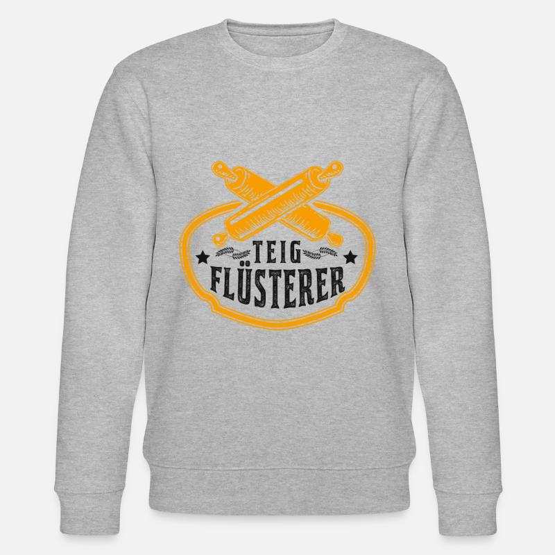 Teigflüsterer Teig Flüsterer Bäcker Bäckerin - Stanley/Stella Unisex Bio-Sweatshirt CHANGER  - Grau meliert