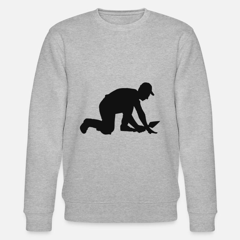 Fliesenleger Mosaikleger Plattenleger Geschenk - Stanley/Stella Unisex Bio-Sweatshirt CHANGER - Grau meliert