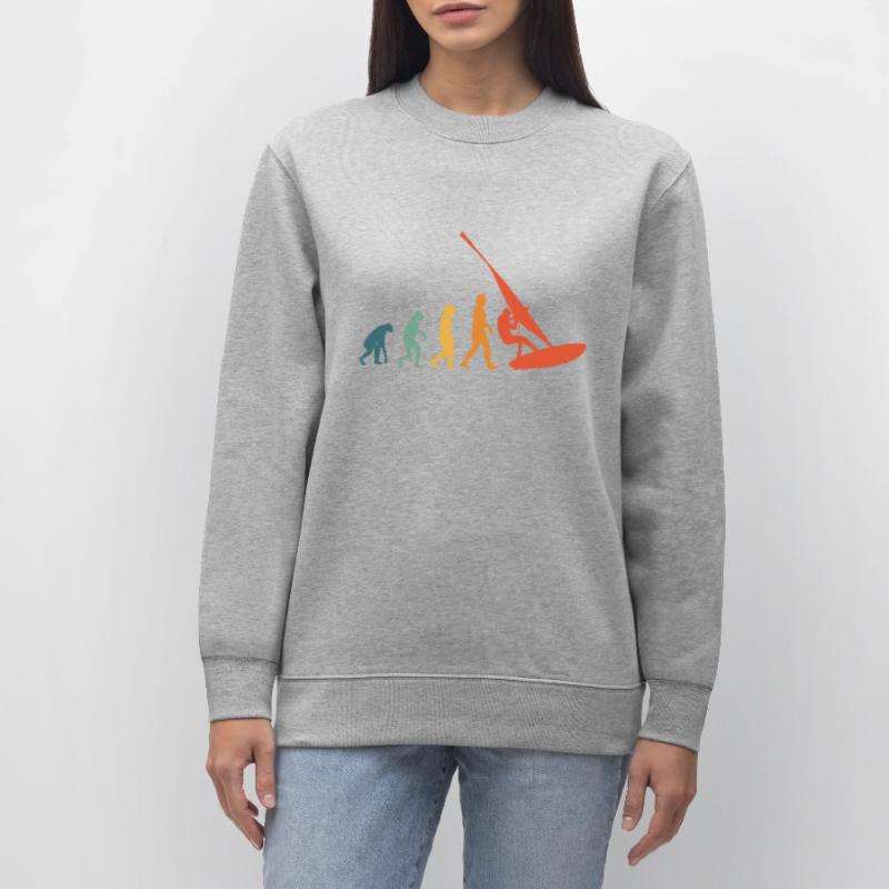 Windsurffer Evolution Retro Windsurfing Windsurf Sweat bio CHANGER Stanley/Stella Unisexe