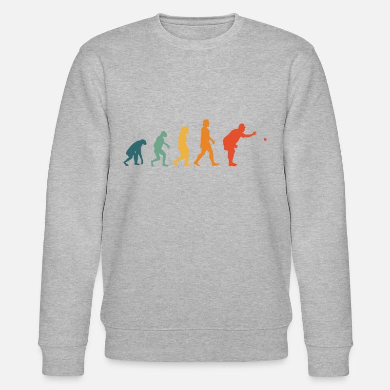 Boccia Evolution Retro Boule Petanque - Stanley/Stella CHANGER Unisex Organic Sweatshirt - heather grey