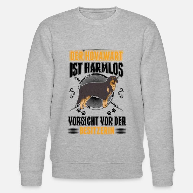 Hovawart Besitzerin - Stanley/Stella Unisex Bio-Sweatshirt CHANGER - Grau meliert