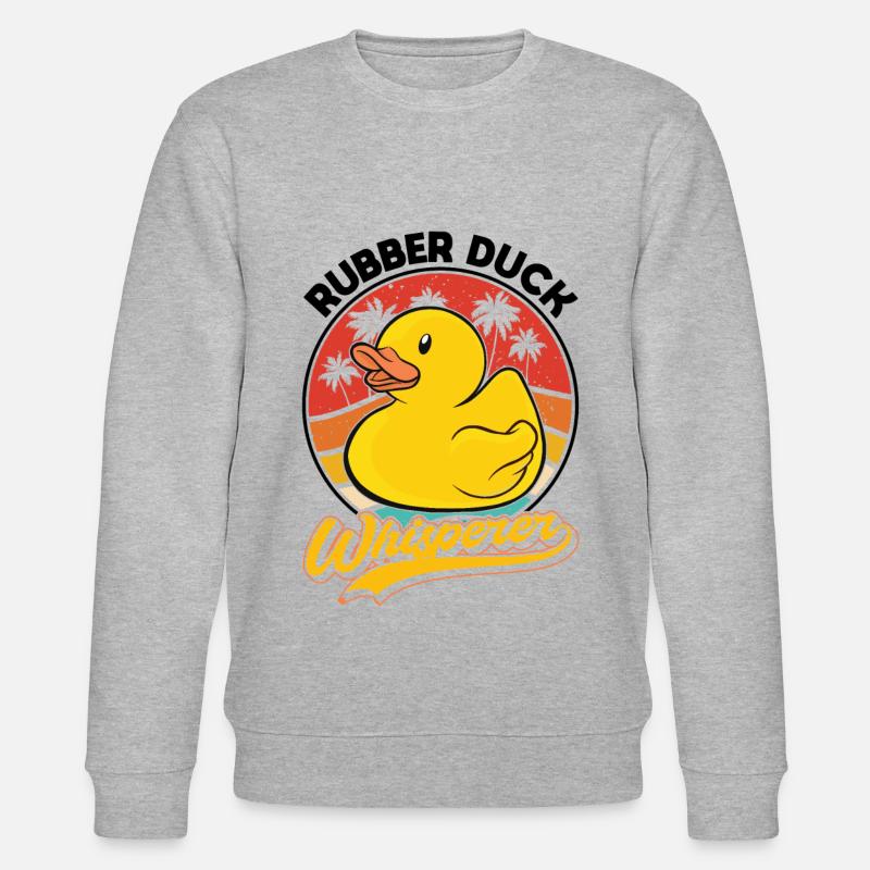 Chuchoteur de canard en caoutchouc - Sweat bio CHANGER Stanley/Stella Unisexe - gris chiné