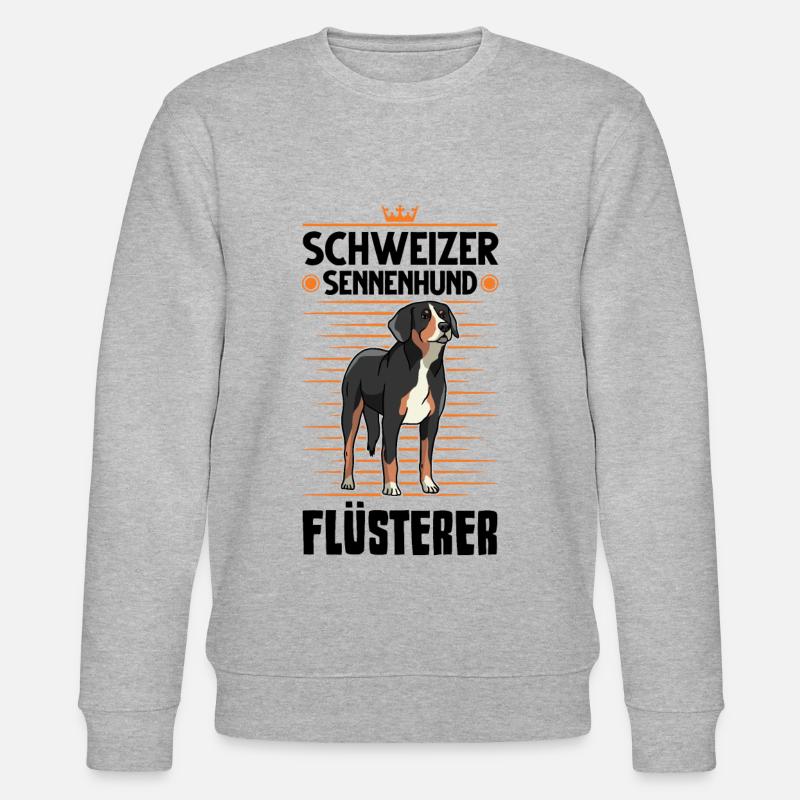 Schweizer Sennenhund Flüsterer - Stanley/Stella Unisex Bio-Sweatshirt CHANGER - Grau meliert