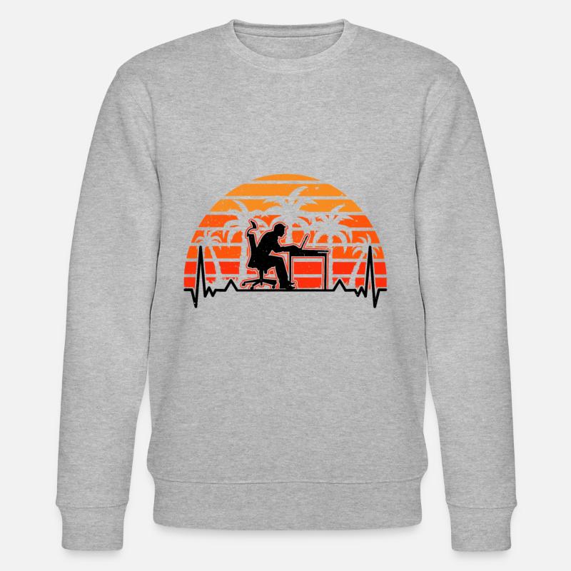 Informatiker Herzschlag Programmierer Computer - Stanley/Stella Unisex Bio-Sweatshirt CHANGER  - Grau meliert
