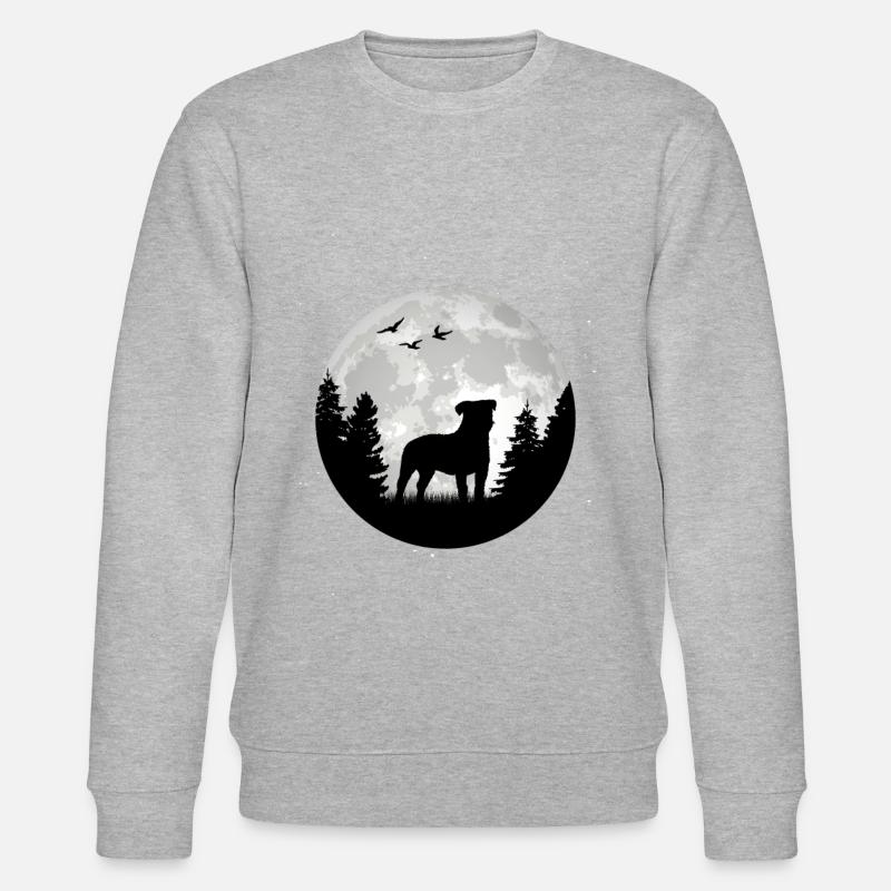 Jack Russell Terrier Mond - Stanley/Stella Unisex Bio-Sweatshirt CHANGER  - Grau meliert