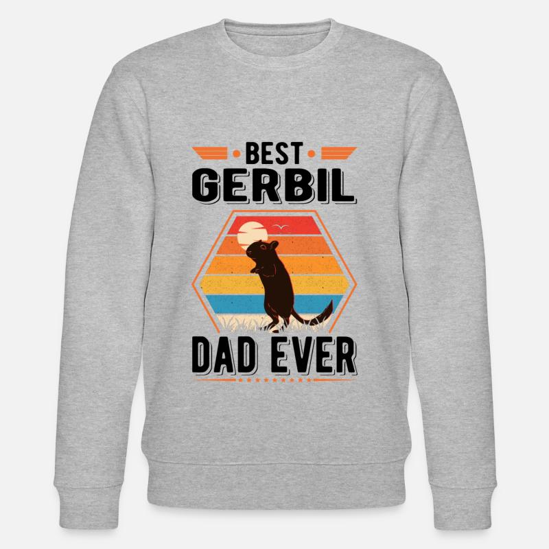 Best Gerbil Dad Ever Rennmaus - Stanley/Stella Unisex Bio-Sweatshirt CHANGER  - Grau meliert