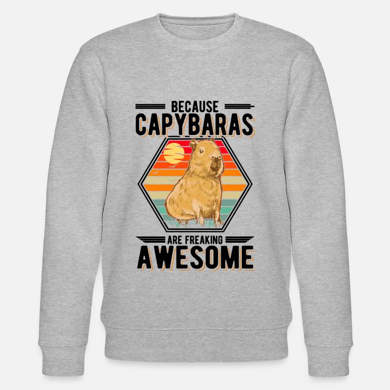 Because Capybaras are freaking awesome - Stanley/Stella Unisex Bio-Sweatshirt CHANGER  - Grau meliert