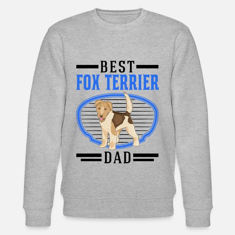 Best Foxterrier Dad - Stanley/Stella Unisex Bio-Sweatshirt CHANGER  - Grau meliert
