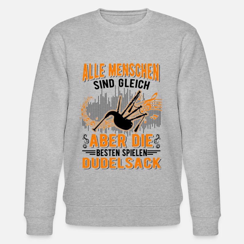 Dudelsack Dudelsackspieler - Stanley/Stella Unisex Bio-Sweatshirt CHANGER  - Grau meliert