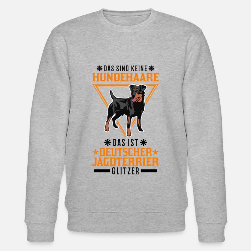 Deutscher Jagdterrier Glitzer - Stanley/Stella Unisex Bio-Sweatshirt CHANGER  - Grau meliert