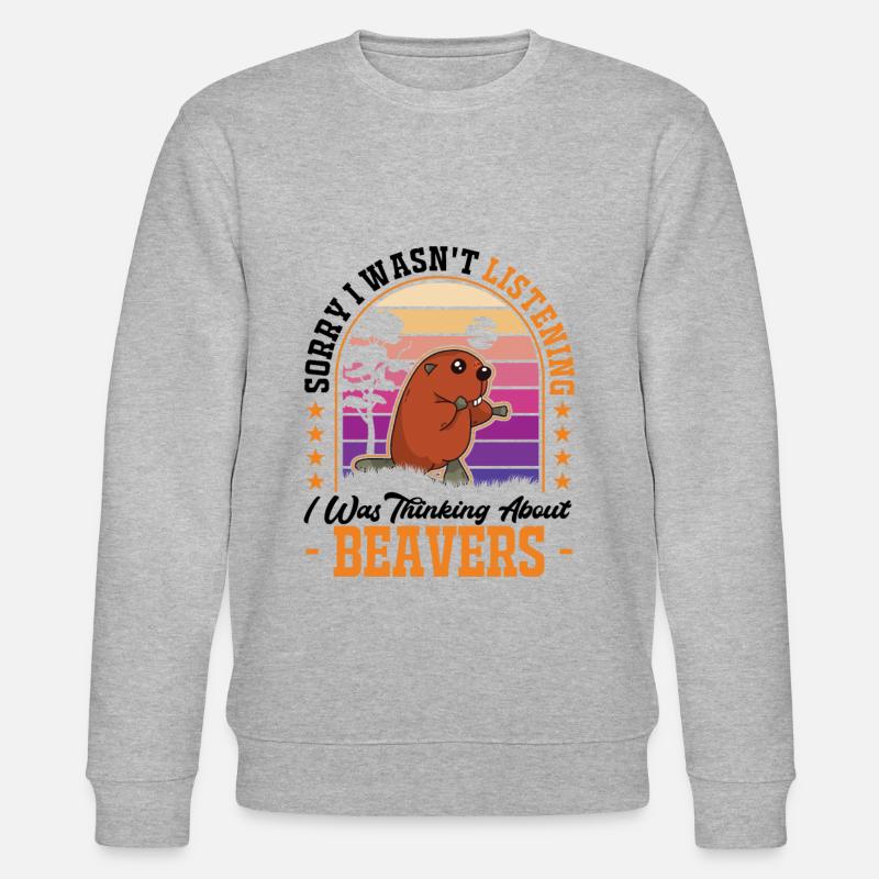 Biber Geschenk - Stanley/Stella Unisex Bio-Sweatshirt CHANGER  - Grau meliert