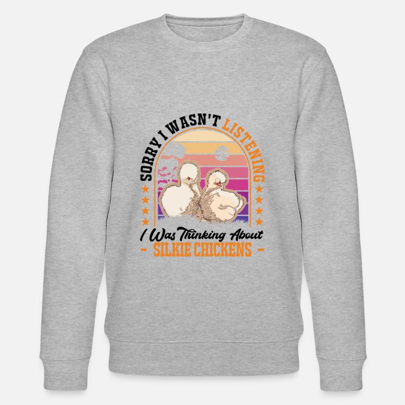 Silk Chicken Gift Silke Chicken - Stanley/Stella CHANGER Unisex Organic Sweatshirt - heather grey
