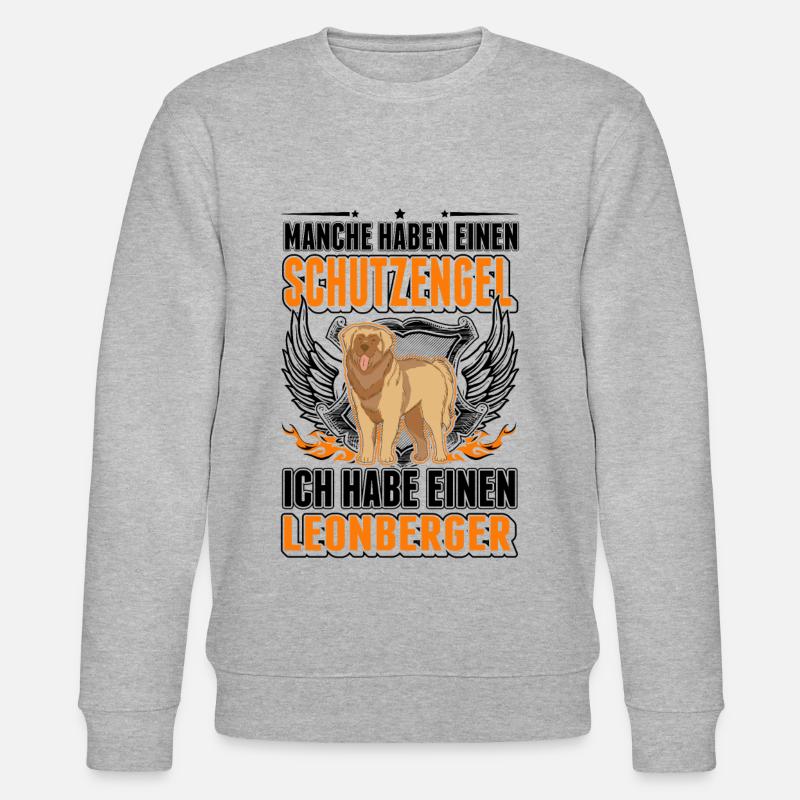 Leonberger Schutzengel - Stanley/Stella Unisex Bio-Sweatshirt CHANGER  - Grau meliert