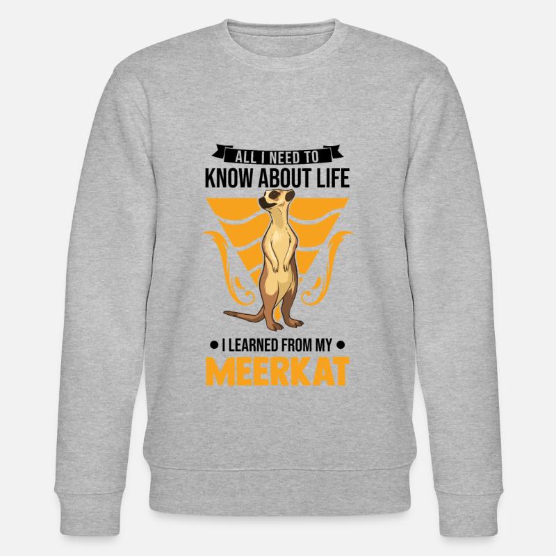 Erdmännchen Meerkat - Stanley/Stella Unisex Bio-Sweatshirt CHANGER  - Grau meliert