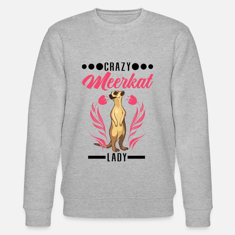 Dame suricate folle Erdmännchen - Sweat bio CHANGER Stanley/Stella Unisexe - gris chiné