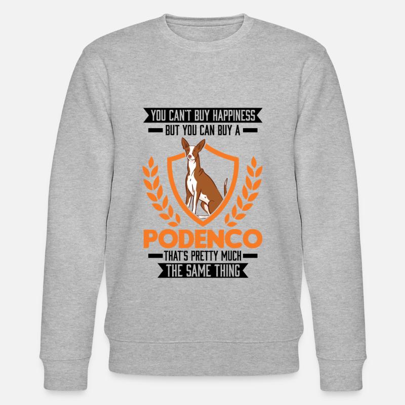 Podenco Geschenk Spanischer Windhund - Stanley/Stella Unisex Bio-Sweatshirt CHANGER  - Grau meliert