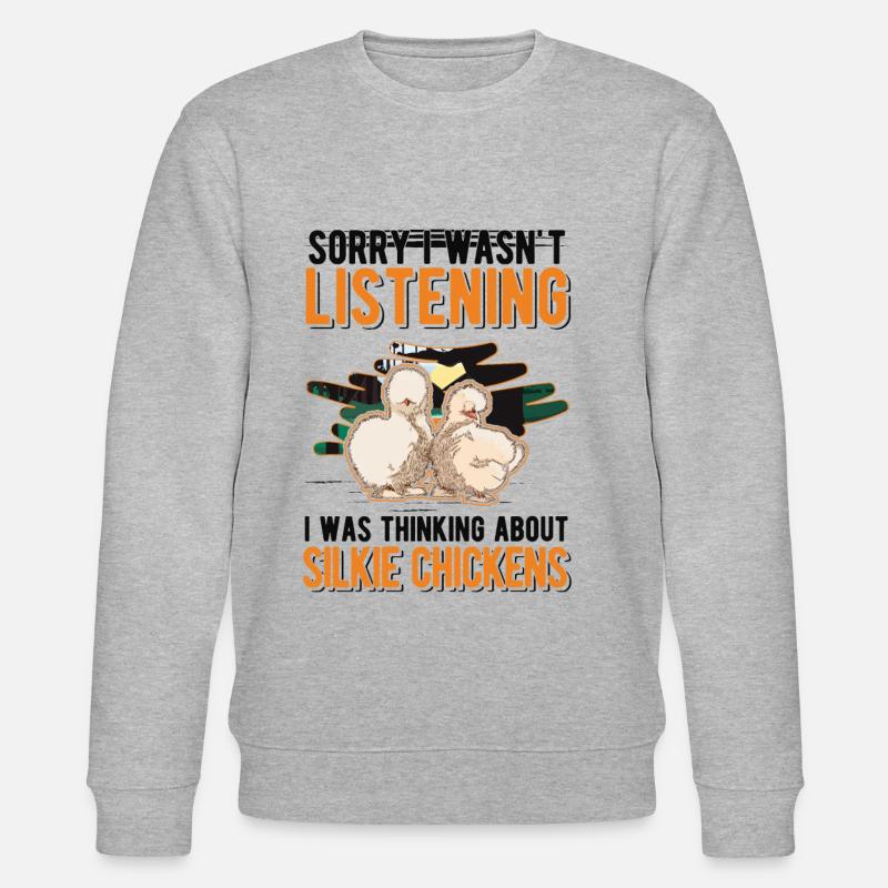 Silk Chicken Gift Silke Chicken - Stanley/Stella CHANGER Unisex Organic Sweatshirt - heather grey