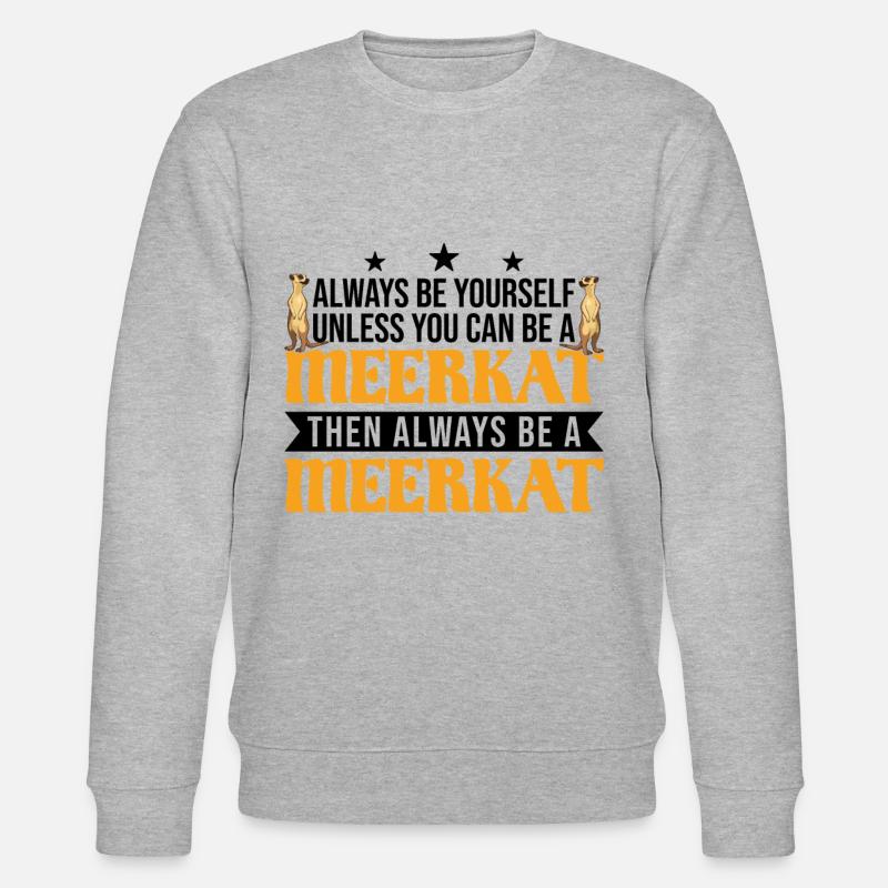 Erdmännchen Meerkat - Stanley/Stella CHANGER Unisex Organic Sweatshirt - heather grey
