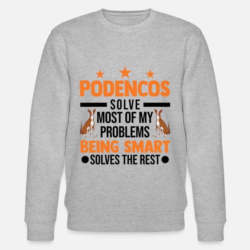 Podenco Spanischer Windhund - Stanley/Stella Unisex Bio-Sweatshirt CHANGER  - Grau meliert