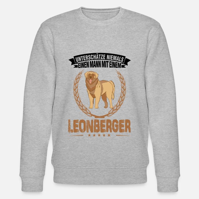 Leonberger Mann - Stanley/Stella Unisex Bio-Sweatshirt CHANGER  - Grau meliert
