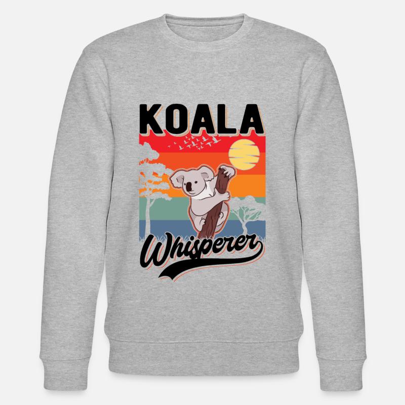 Koala Flüsterer Koala Whisperer Koalabär - Stanley/Stella Unisex Bio-Sweatshirt CHANGER  - Grau meliert
