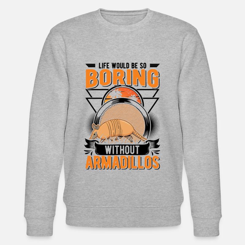 Gürteltier Geschenk Armadillo - Stanley/Stella Unisex Bio-Sweatshirt CHANGER  - Grau meliert
