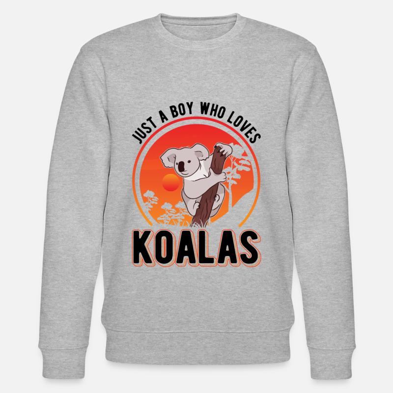 Koala Junge Koalabär - Stanley/Stella Unisex Bio-Sweatshirt CHANGER  - Grau meliert