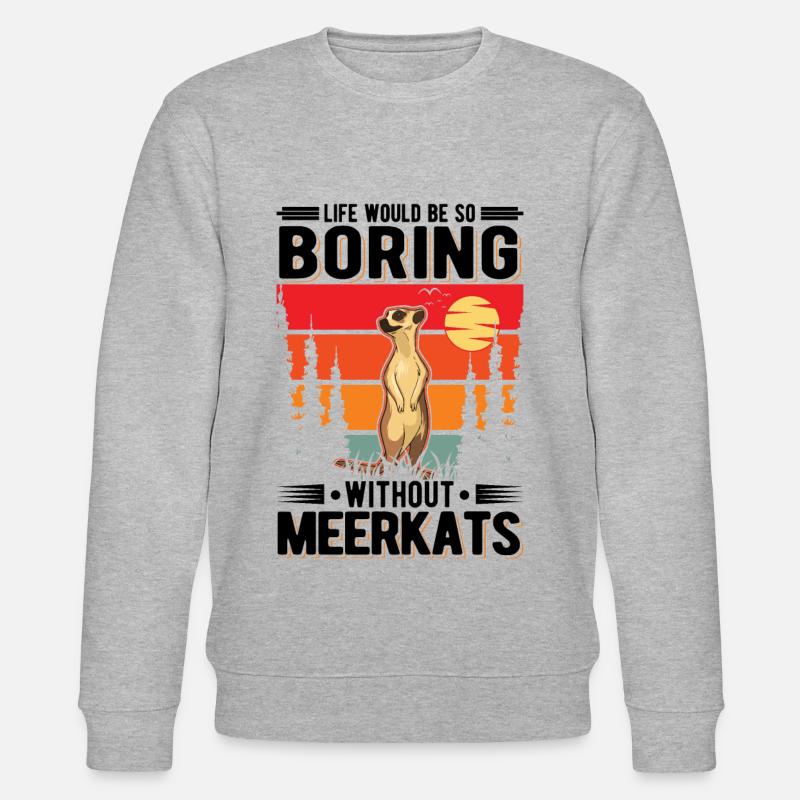 Erdmännchen Geschenk Meerkat - Stanley/Stella Unisex Bio-Sweatshirt CHANGER  - Grau meliert