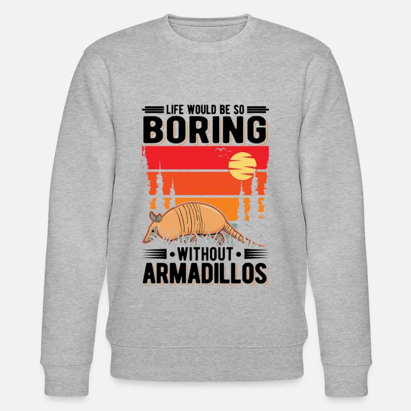 Gürteltier Geschenk Armadillo - Stanley/Stella Unisex Bio-Sweatshirt CHANGER - Grau meliert